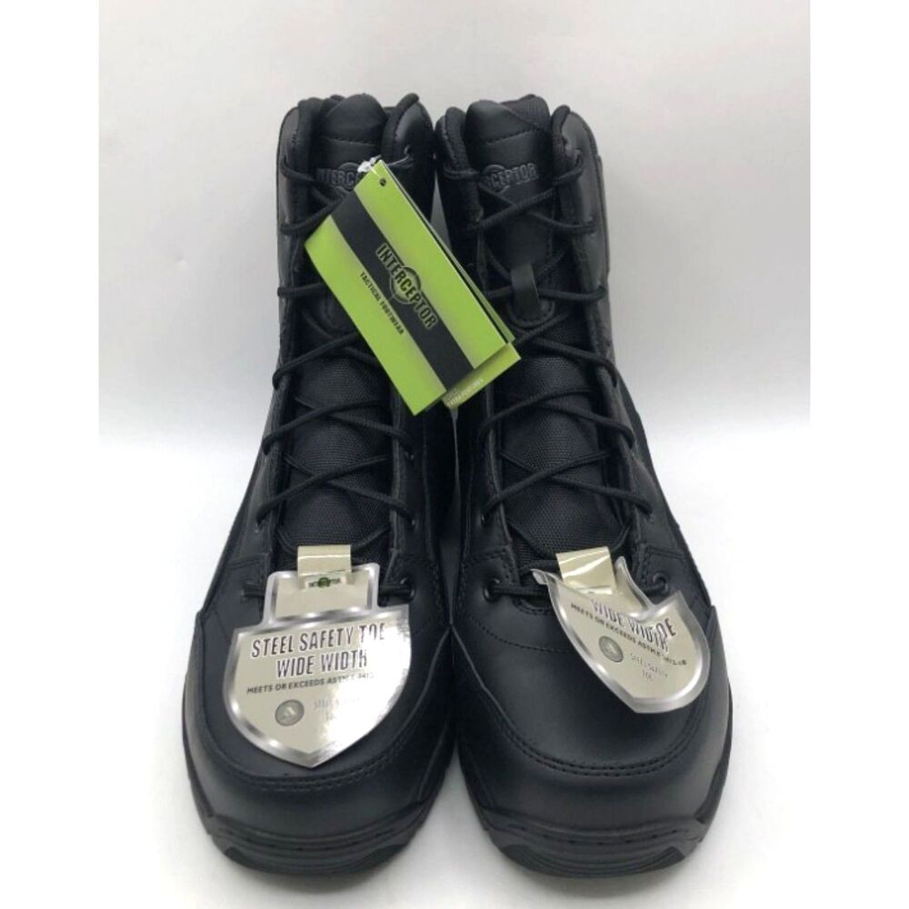 NWT Men's Black Interceptor STM F2413-18 Boots - Size 12